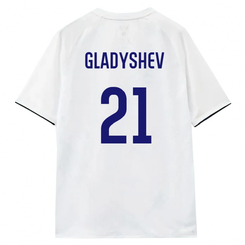 Danxen Men Russia Yaroslav Gladyshev #21 White Brown Black Away Jersey 26-28 T-Shirt