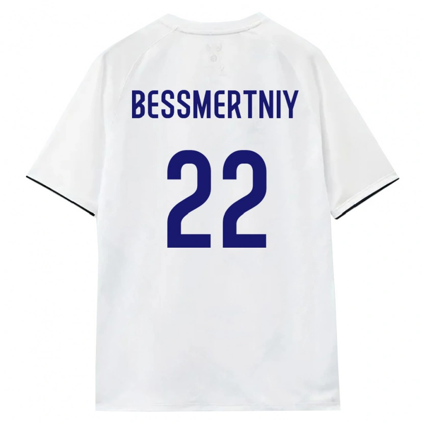 Danxen Men Russia Stanislav Bessmertniy #22 White Brown Black Away Jersey 26-28 T-Shirt