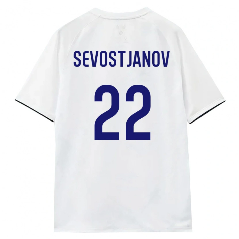 Danxen Men Russia Maksim Sevostjanov #22 White Brown Black Away Jersey 26-28 T-Shirt