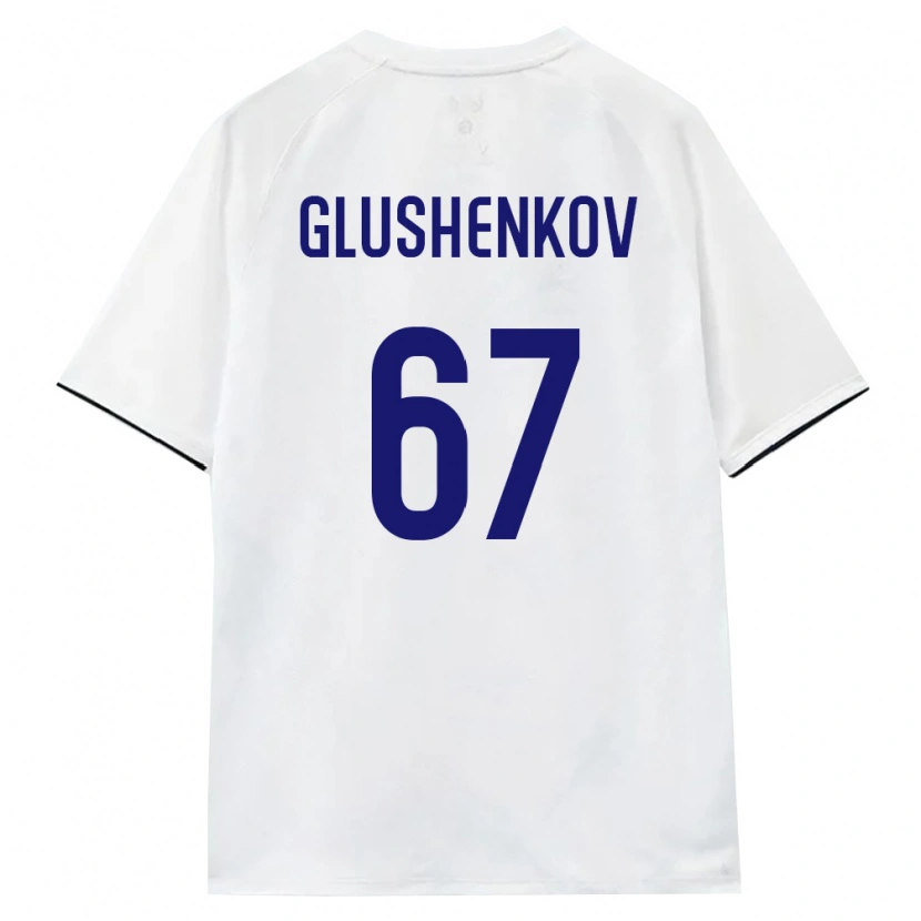 Danxen Men Russia Maksim Glushenkov #67 White Brown Black Away Jersey 26-28 T-Shirt