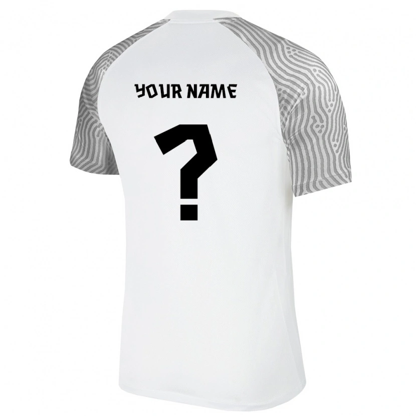 Danxen Men Estonia Your Name #0 White Gray Away Jersey 26-28 T-Shirt
