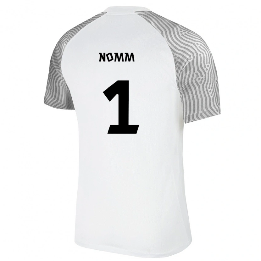 Danxen Men Estonia Ott Nomm #1 White Gray Away Jersey 26-28 T-Shirt