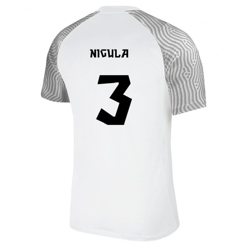 Danxen Men Estonia Romet Nigula #3 White Gray Away Jersey 26-28 T-Shirt