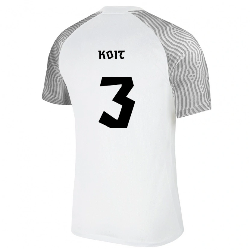 Danxen Men Estonia Carl Koit #3 White Gray Away Jersey 26-28 T-Shirt