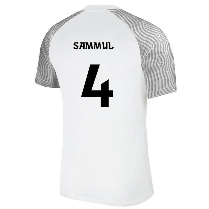 Danxen Men Estonia Ronald Sammul #4 White Gray Away Jersey 26-28 T-Shirt