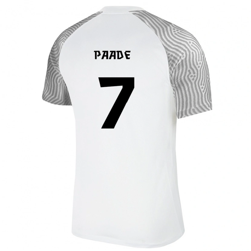 Danxen Men Estonia Hugo Paade #7 White Gray Away Jersey 26-28 T-Shirt