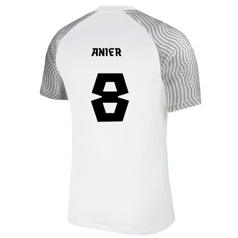 Danxen Men Estonia Henri Anier #8 White Gray Away Jersey 26-28 T-Shirt
