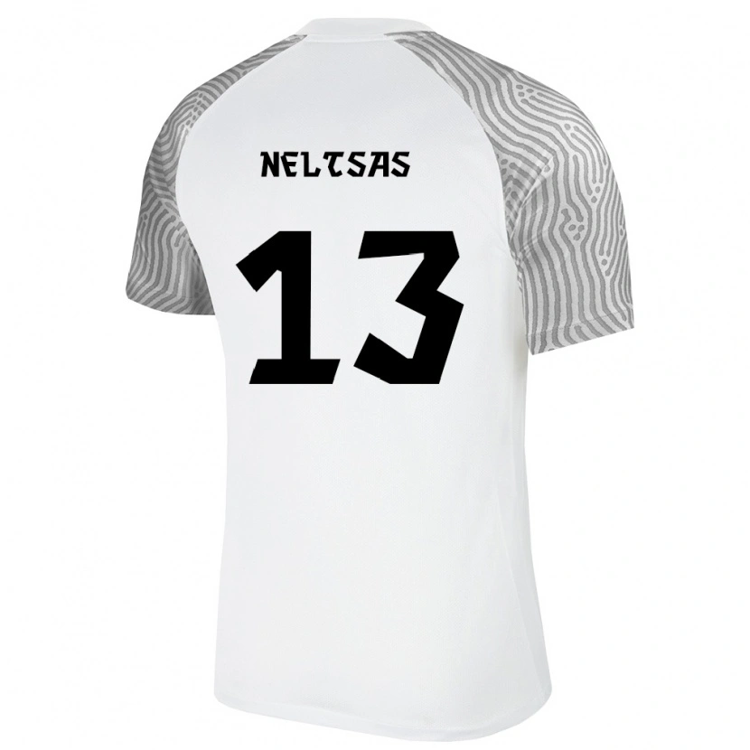 Danxen Men Estonia Ron Neltsas #13 White Gray Away Jersey 26-28 T-Shirt