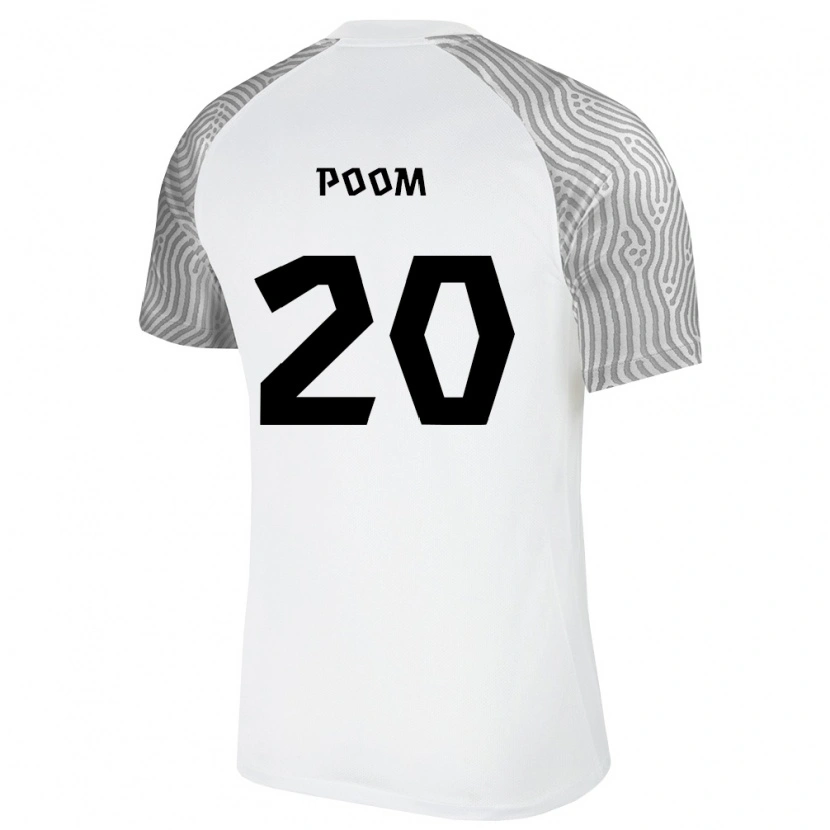 Danxen Men Estonia Markus Poom #20 White Gray Away Jersey 26-28 T-Shirt