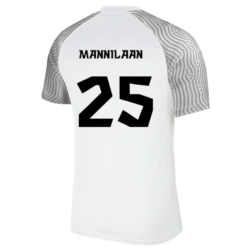 Danxen Men Estonia Mattias Männilaan #25 White Gray Away Jersey 26-28 T-Shirt