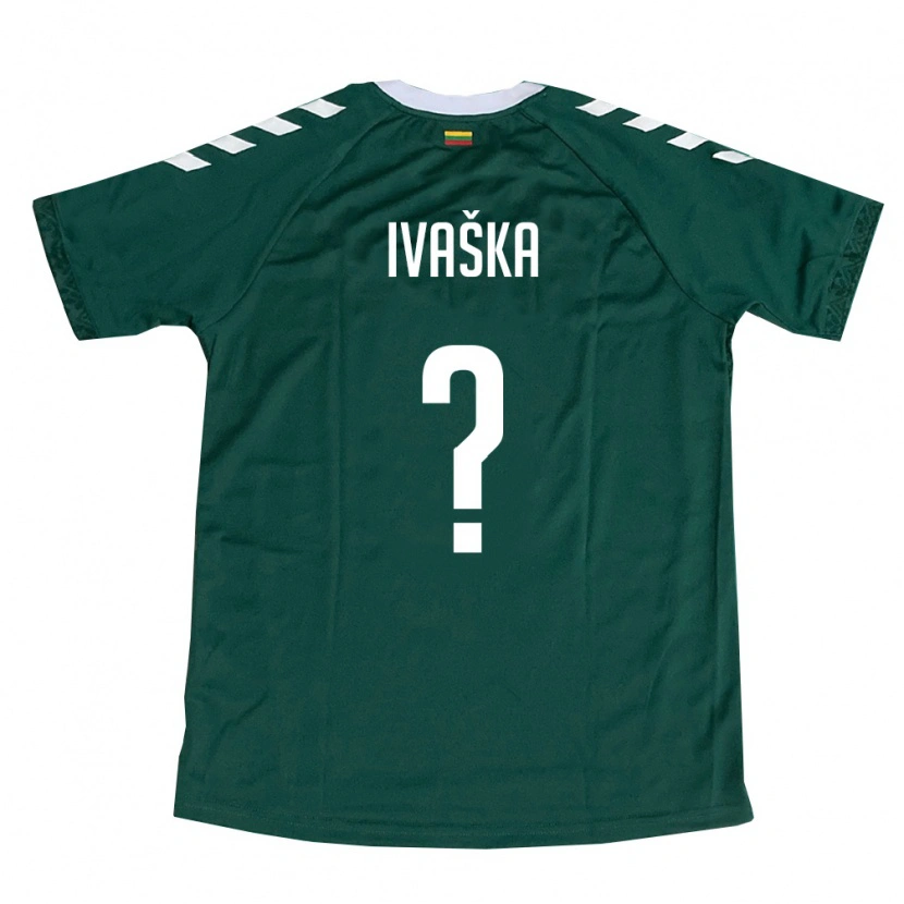 Danxen Men Lithuania Ignas Ivaška #0 Dark Green White Away Jersey 26-28 T-Shirt