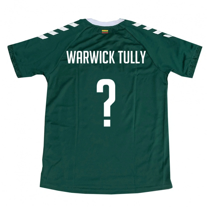 Danxen Men Lithuania Benjamin Warwick Tully #0 Dark Green White Away Jersey 26-28 T-Shirt