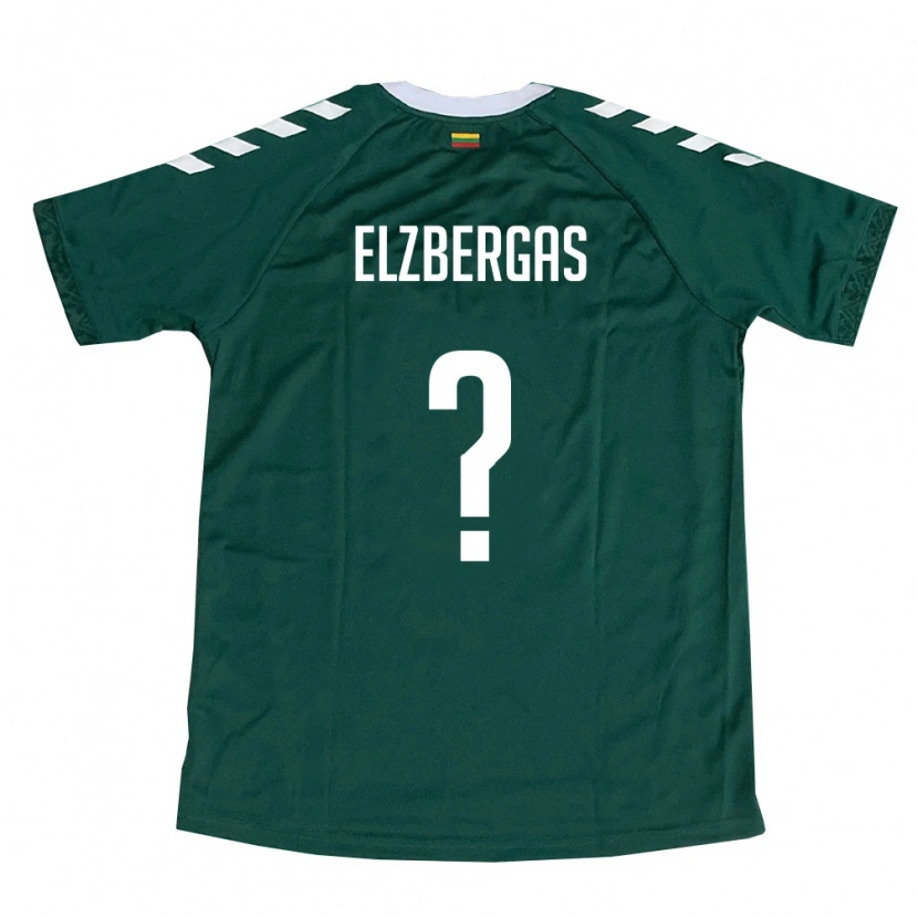 Danxen Men Lithuania Bartas Elzbergas #0 Dark Green White Away Jersey 26-28 T-Shirt