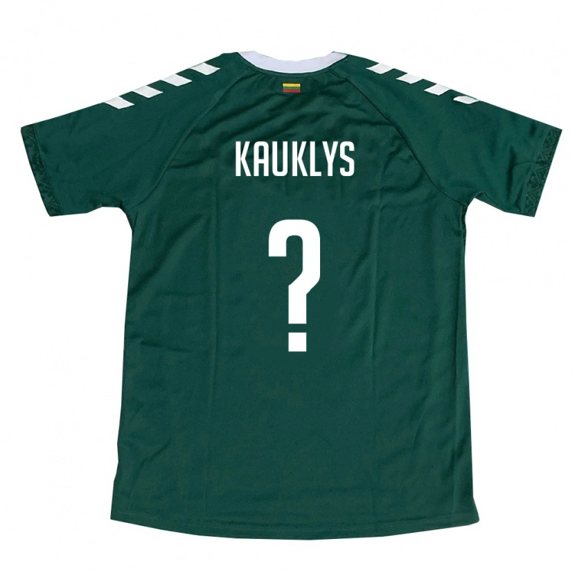 Danxen Men Lithuania Patrikas Kauklys #0 Dark Green White Away Jersey 26-28 T-Shirt