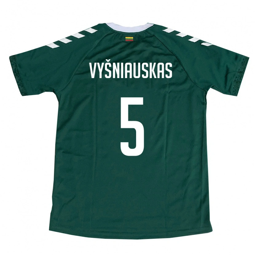 Danxen Men Lithuania Nojus Vyšniauskas #5 Dark Green White Away Jersey 26-28 T-Shirt