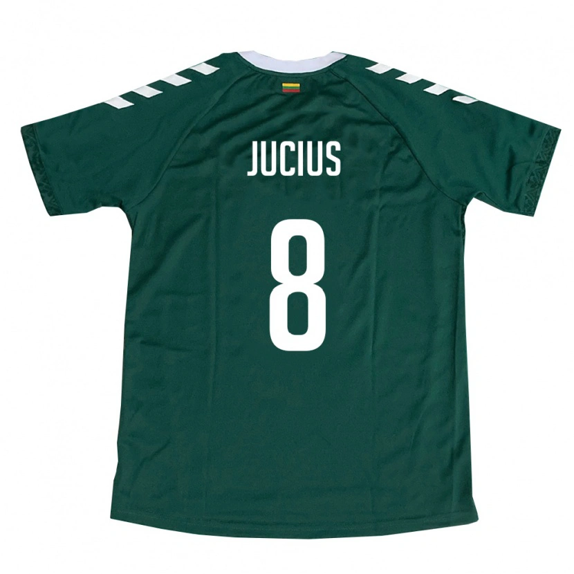 Danxen Men Lithuania Arnas Jucius #8 Dark Green White Away Jersey 26-28 T-Shirt
