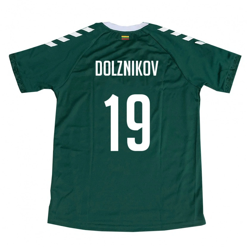 Danxen Men Lithuania Artūr Dolžnikov #19 Dark Green White Away Jersey 26-28 T-Shirt