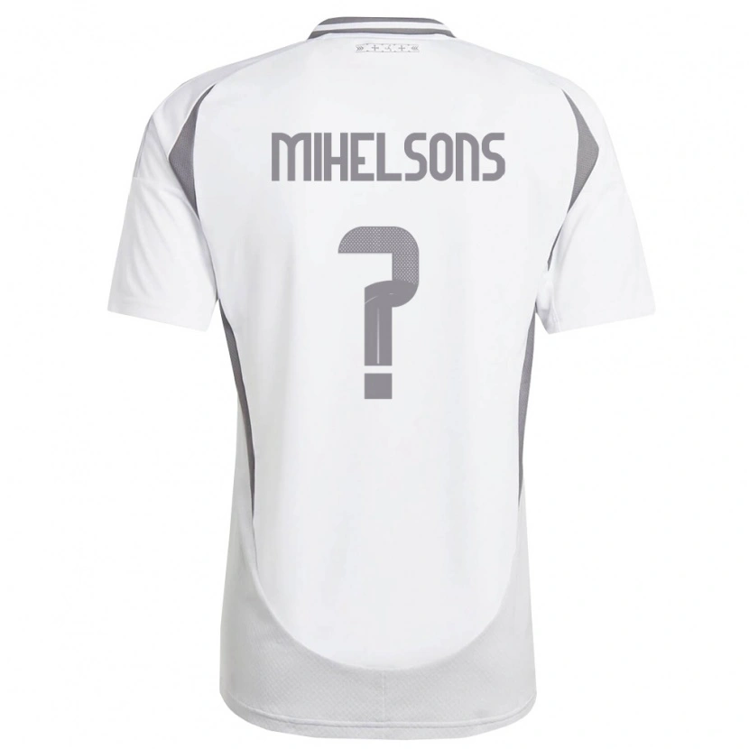 Danxen Men Latvia Rendijs Mihelsons #0 White Dark Gray Away Jersey 26-28 T-Shirt