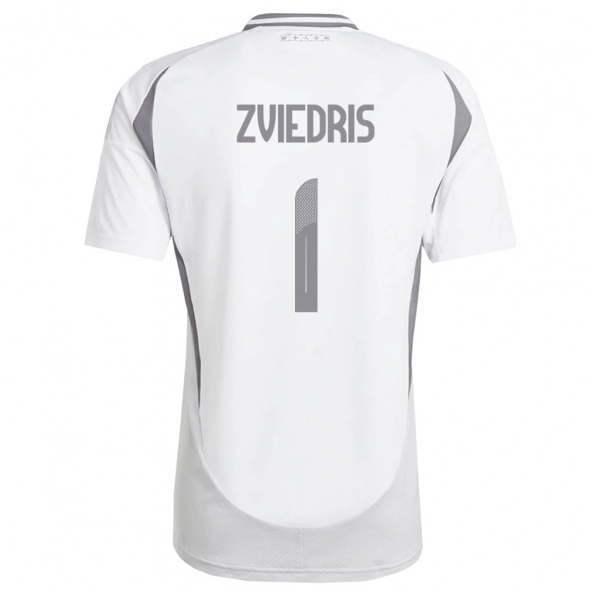 Danxen Men Latvia Krisjanis Zviedris #1 White Dark Gray Away Jersey 26-28 T-Shirt