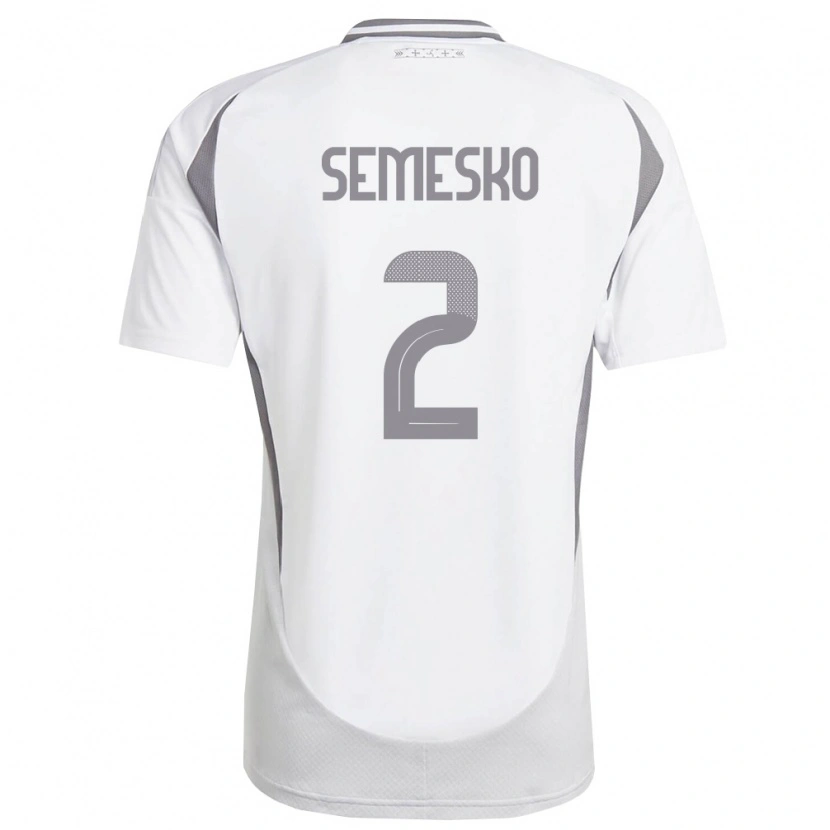 Danxen Men Latvia Maksims Semesko #2 White Dark Gray Away Jersey 26-28 T-Shirt