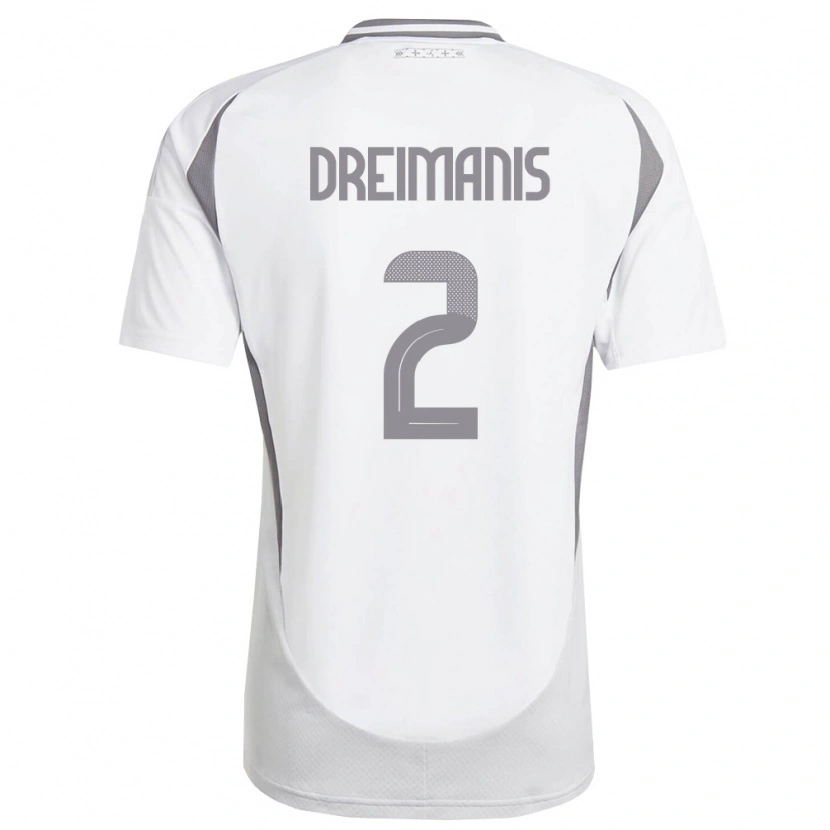 Danxen Men Latvia Adams Dreimanis #2 White Dark Gray Away Jersey 26-28 T-Shirt