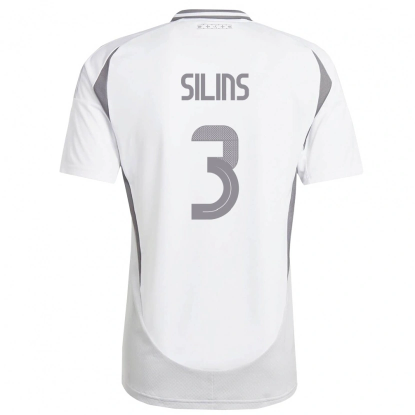 Danxen Men Latvia Matiss Silins #3 White Dark Gray Away Jersey 26-28 T-Shirt