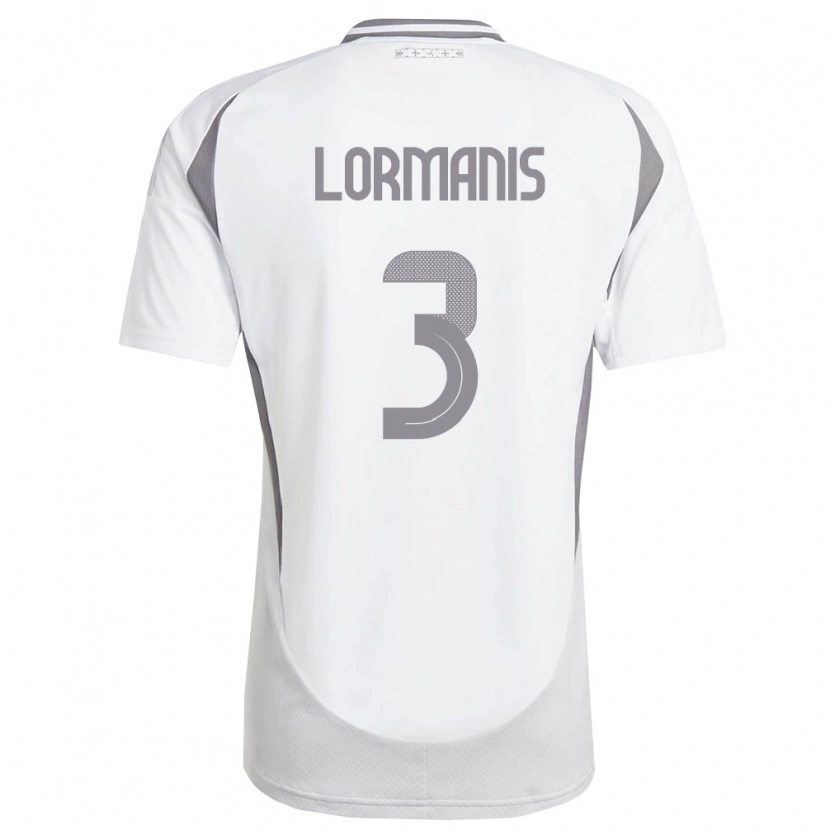 Danxen Men Latvia Martins Lormanis #3 White Dark Gray Away Jersey 26-28 T-Shirt