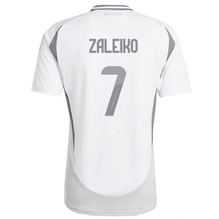 Danxen Men Latvia Glebs Zaleiko #7 White Dark Gray Away Jersey 26-28 T-Shirt