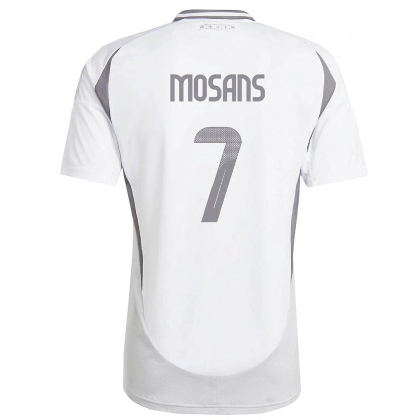 Danxen Men Latvia Kristaps Mosans #7 White Dark Gray Away Jersey 26-28 T-Shirt