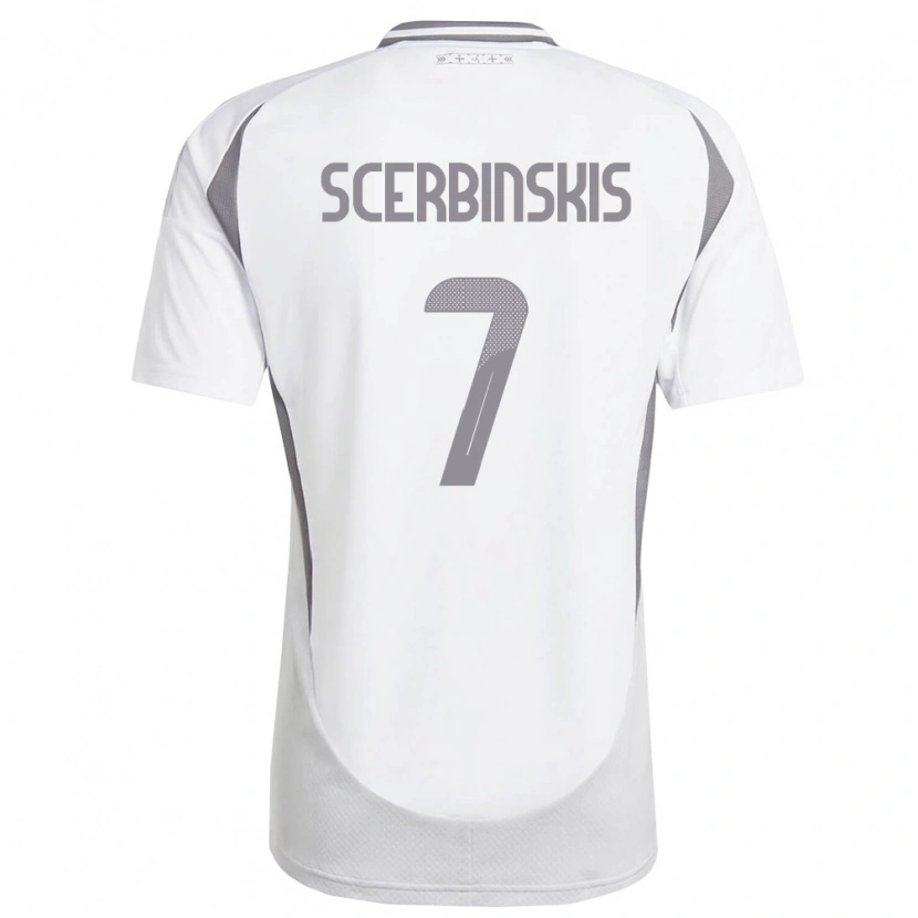Danxen Men Latvia Aleks Scerbinskis #7 White Dark Gray Away Jersey 26-28 T-Shirt