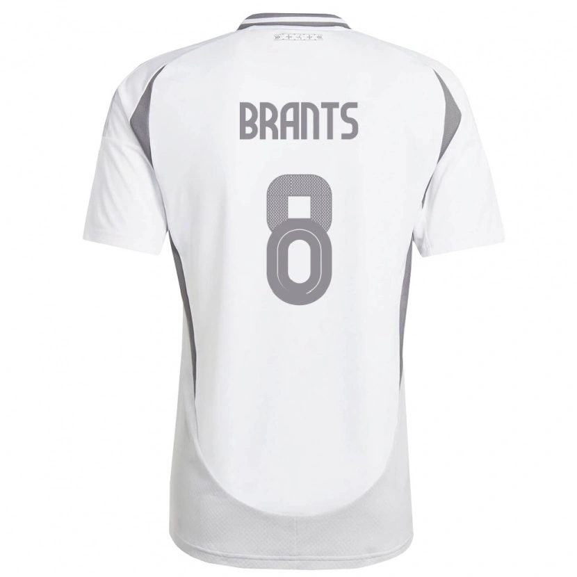Danxen Men Latvia Pauls Brants #8 White Dark Gray Away Jersey 26-28 T-Shirt