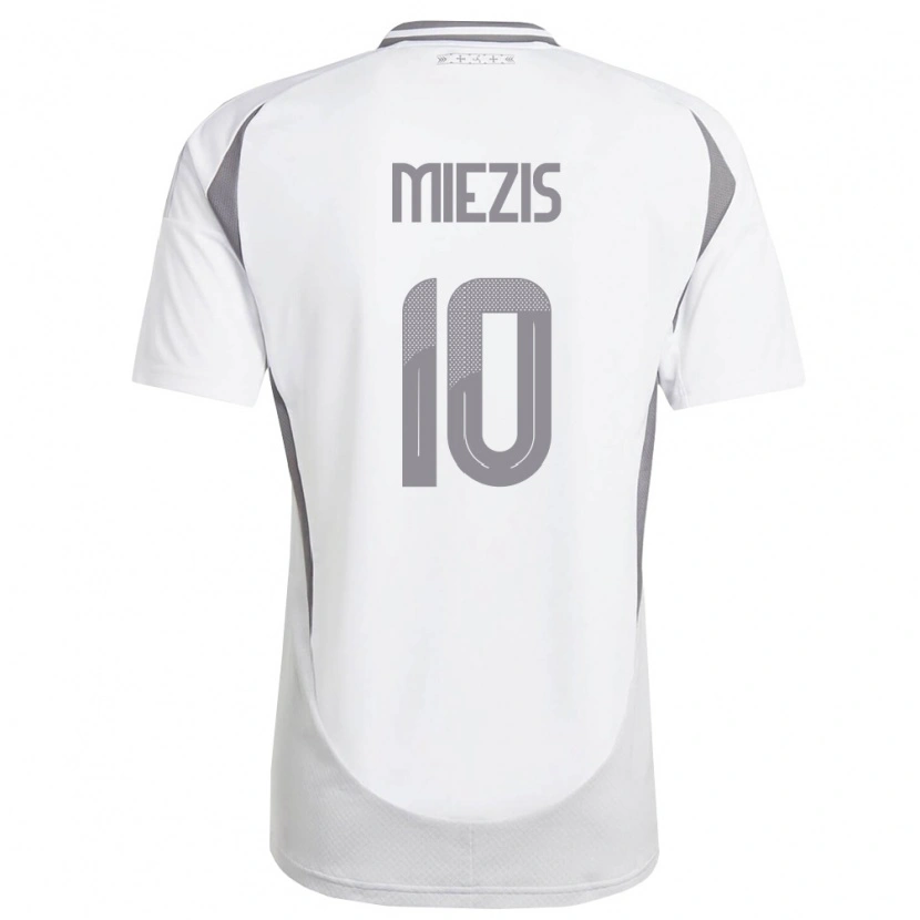 Danxen Men Latvia Karlis Miezis #10 White Dark Gray Away Jersey 26-28 T-Shirt