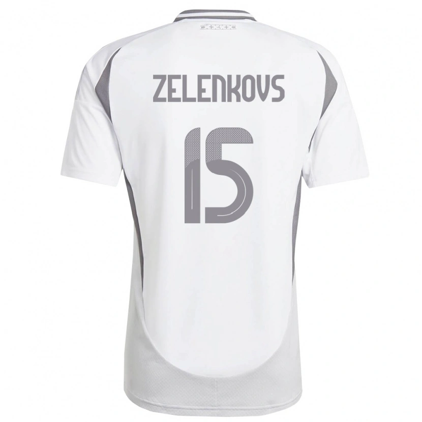 Danxen Men Latvia Dmitrijs Zelenkovs #15 White Dark Gray Away Jersey 26-28 T-Shirt