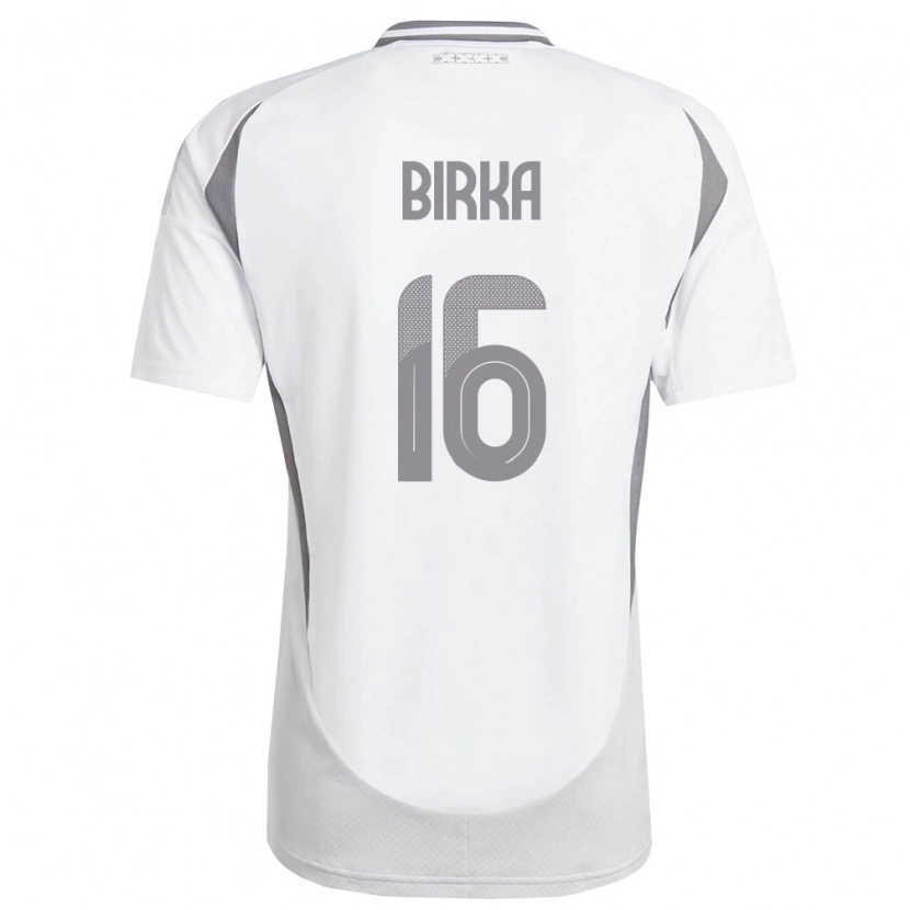 Danxen Men Latvia Emils Birka #16 White Dark Gray Away Jersey 26-28 T-Shirt