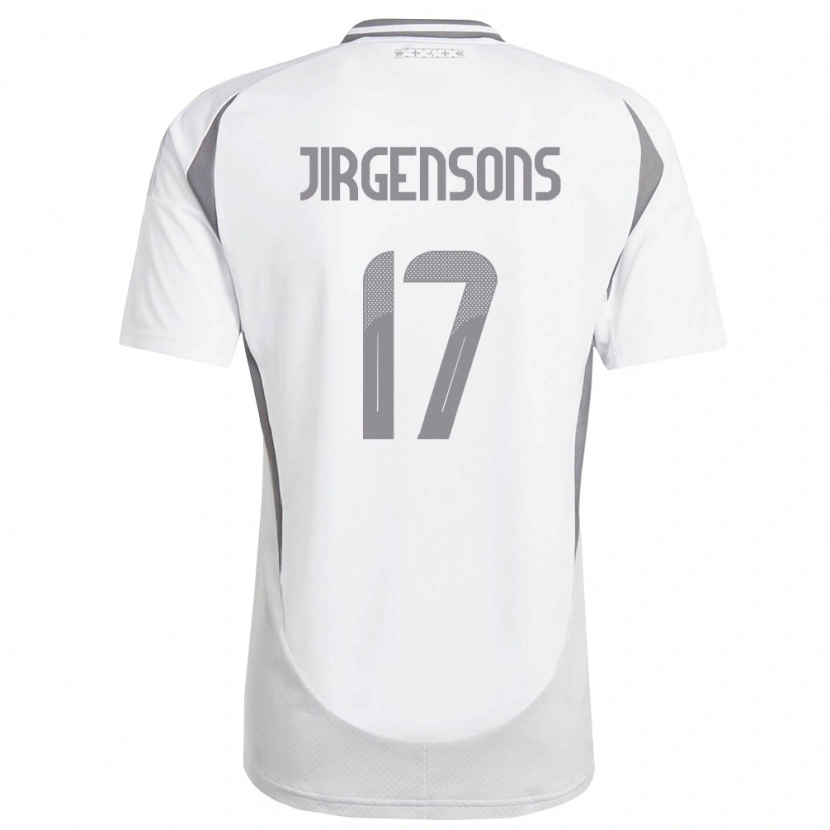 Danxen Men Latvia Bruno Jirgensons #17 White Dark Gray Away Jersey 26-28 T-Shirt