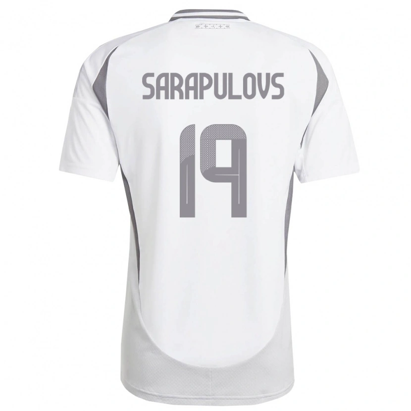 Danxen Men Latvia Maksims Sarapulovs #19 White Dark Gray Away Jersey 26-28 T-Shirt