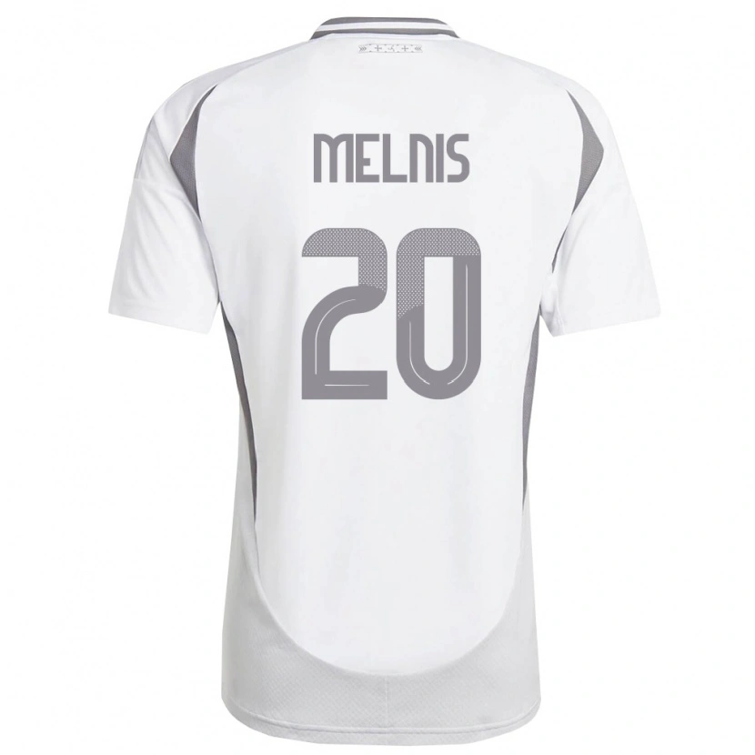 Danxen Men Latvia Bruno Melnis #20 White Dark Gray Away Jersey 26-28 T-Shirt