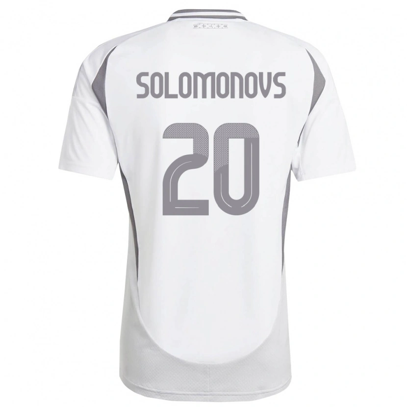 Danxen Men Latvia Nikita Solomonovs #20 White Dark Gray Away Jersey 26-28 T-Shirt