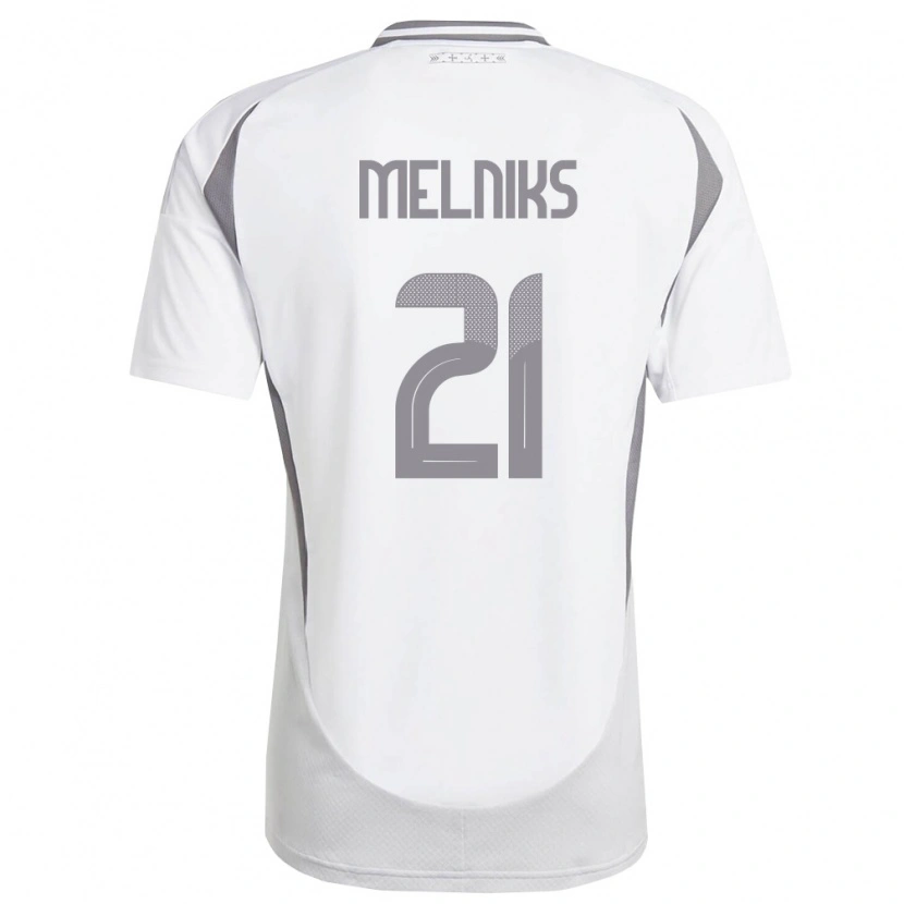 Danxen Men Latvia Deniss Melniks #21 White Dark Gray Away Jersey 26-28 T-Shirt