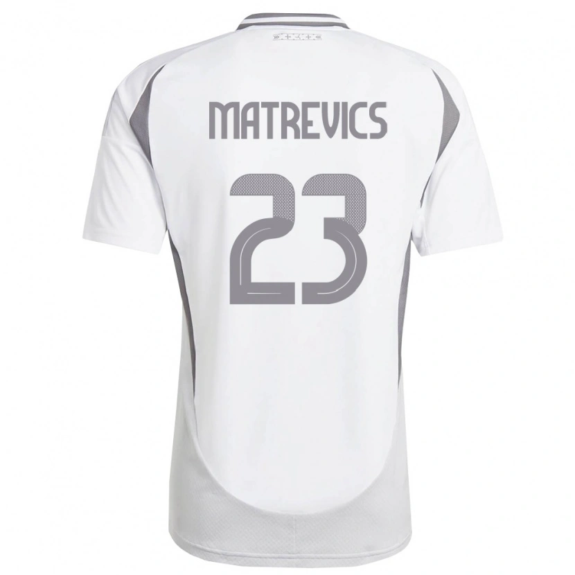 Danxen Men Latvia Rihards Matrevics #23 White Dark Gray Away Jersey 26-28 T-Shirt