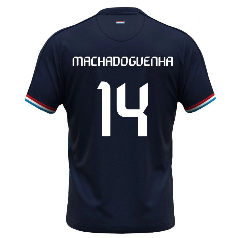 Danxen Men Luxembourg Antenory Machado Guenha #14 Royal Blue Red Away Jersey 26-28 T-Shirt
