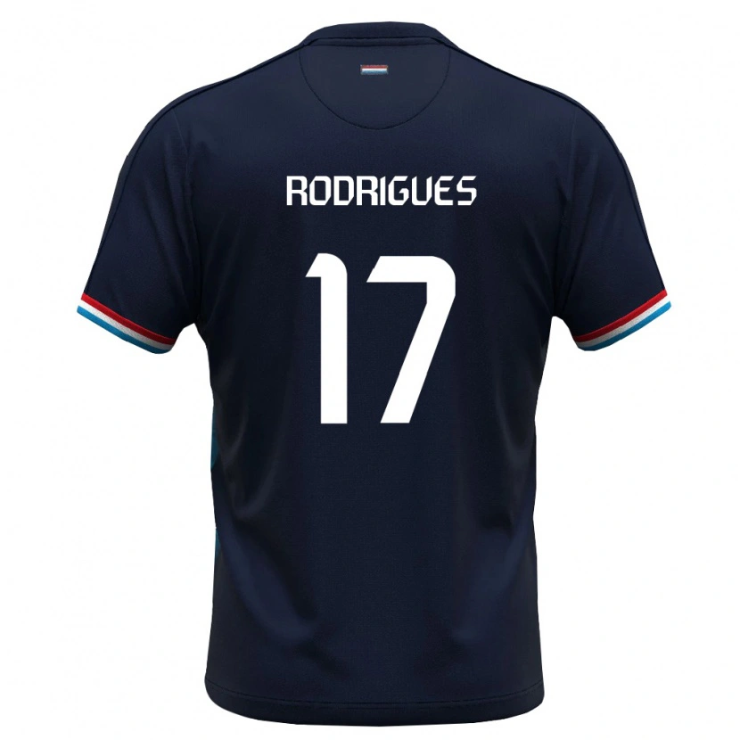 Danxen Men Luxembourg James Rodrigues #17 Royal Blue Red Away Jersey 26-28 T-Shirt