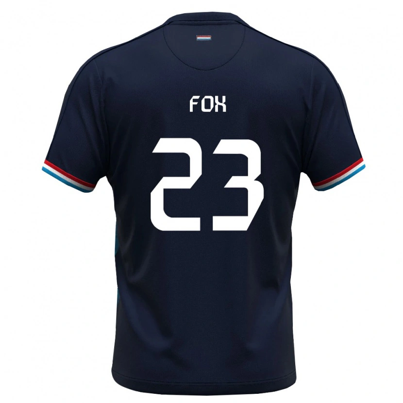 Danxen Men Luxembourg Lucas Fox #23 Royal Blue Red Away Jersey 26-28 T-Shirt