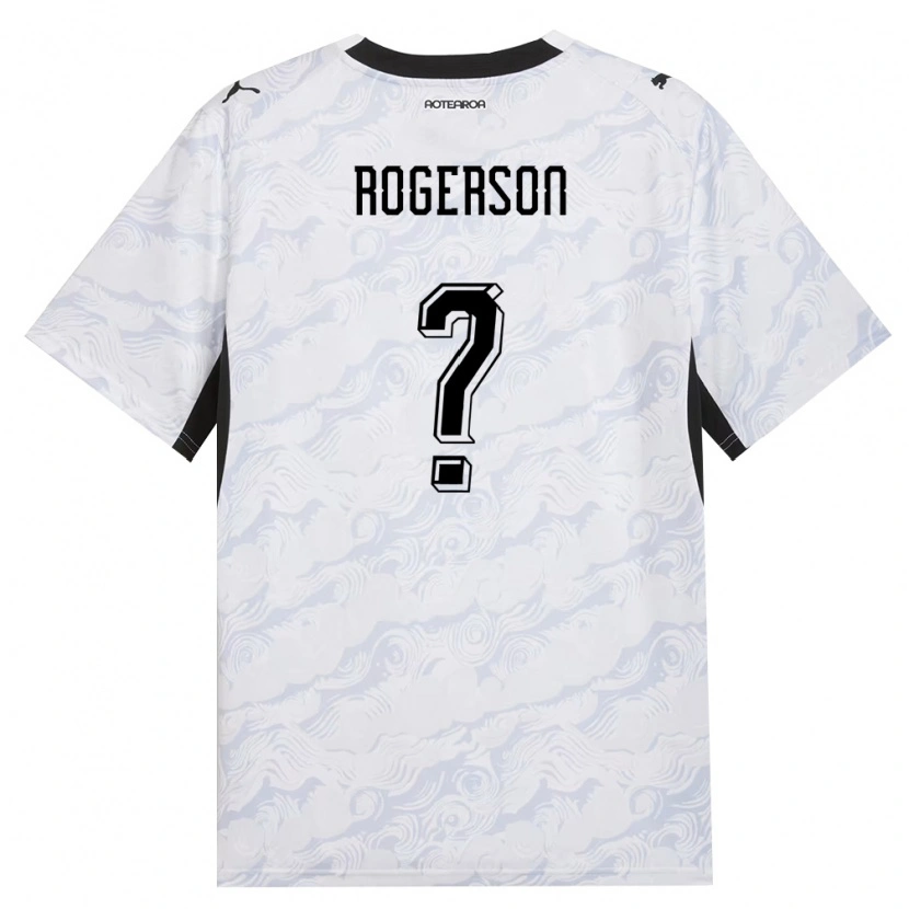 Danxen Men New Zealand Logan Rogerson #0 Black White Away Jersey 26-28 T-Shirt