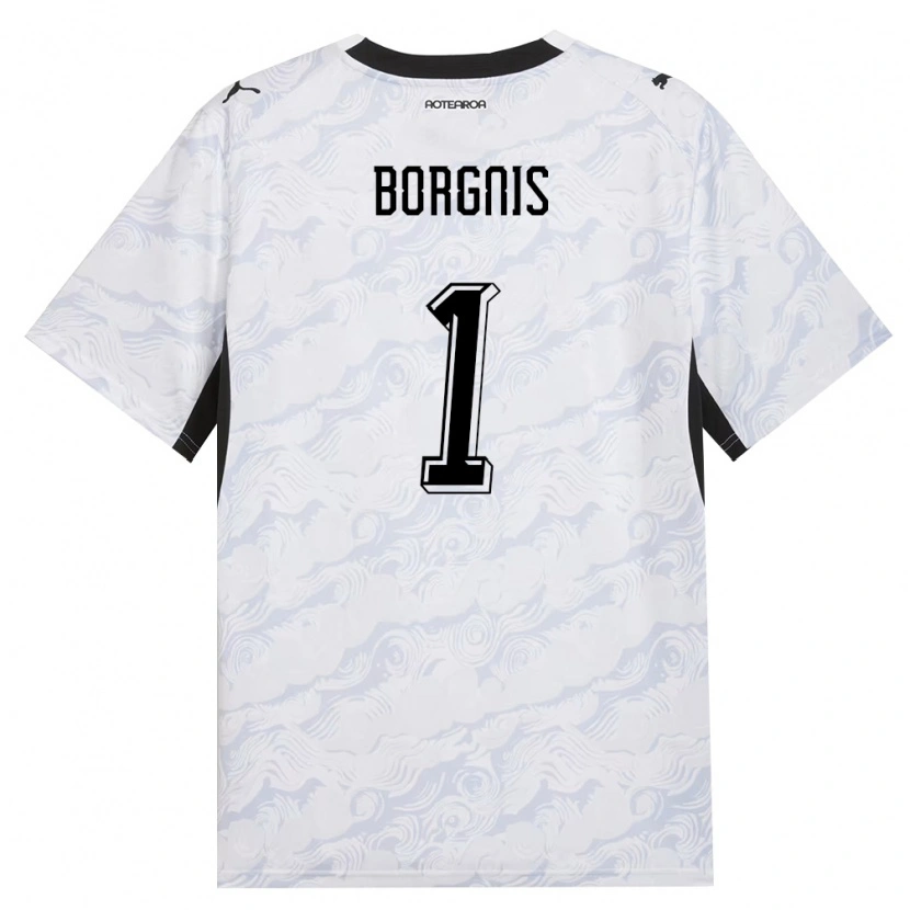 Danxen Men New Zealand Tobias Borgnis #1 Black White Away Jersey 26-28 T-Shirt