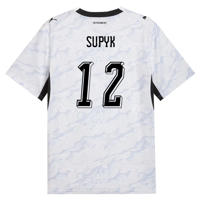 Danxen Men New Zealand Luke Supyk #12 Black White Away Jersey 26-28 T-Shirt