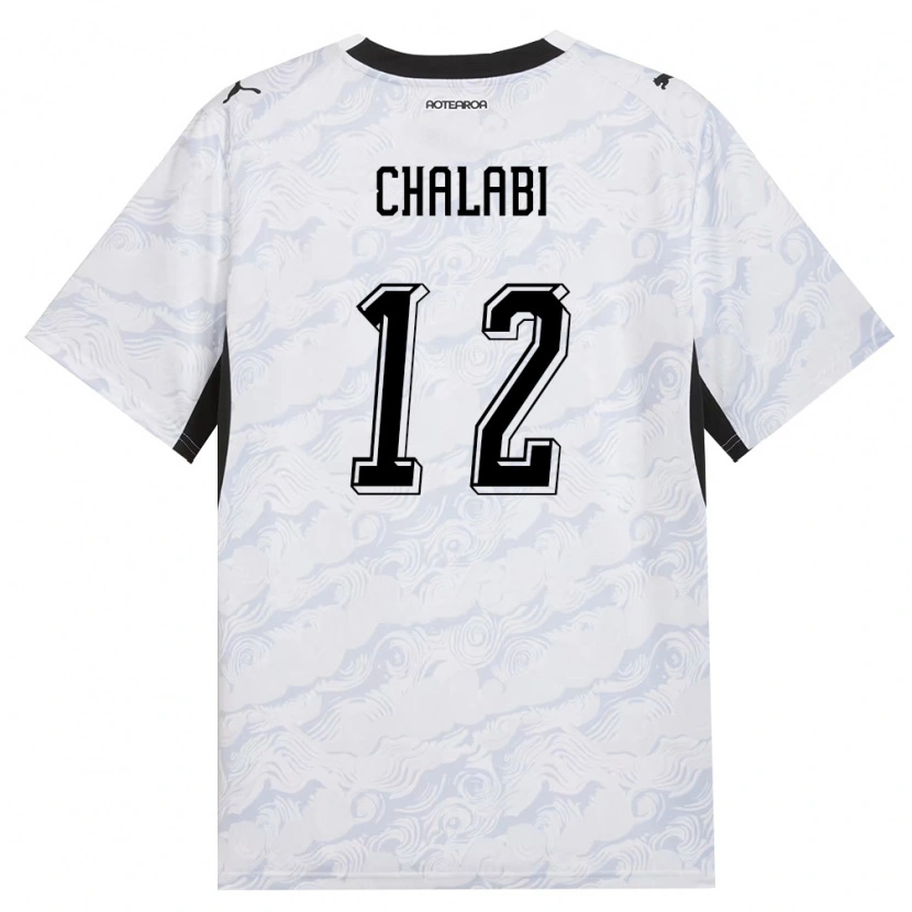 Danxen Men New Zealand Joseph Chalabi #12 Black White Away Jersey 26-28 T-Shirt