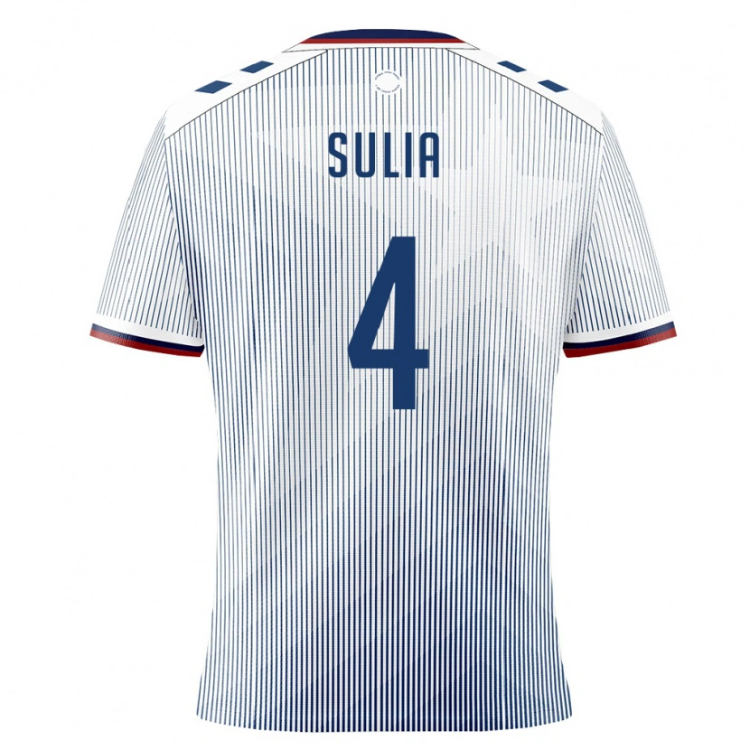 Danxen Men Puerto Rico Rodolfo Sulia #4 Royal Blue White Away Jersey 26-28 T-Shirt
