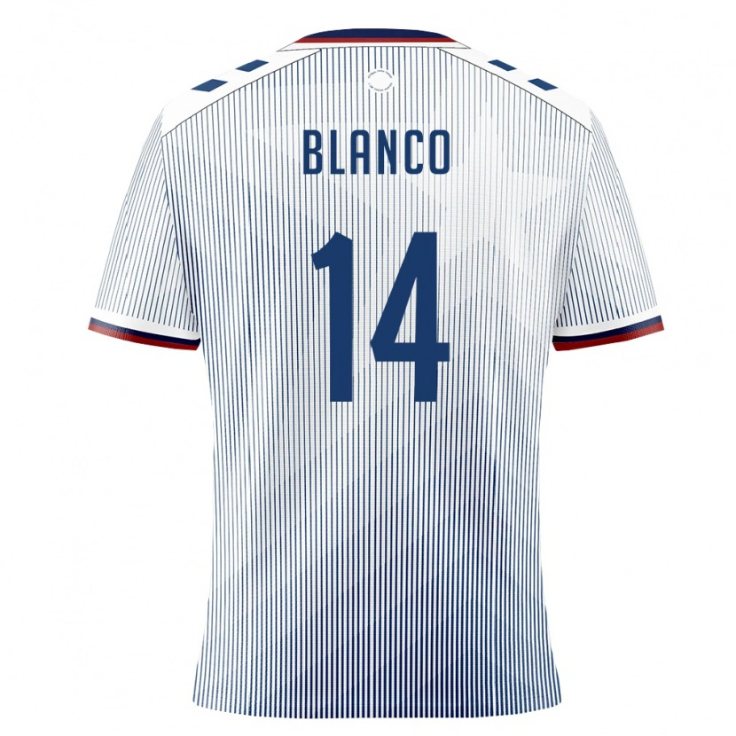 Danxen Men Puerto Rico Justin Blanco #14 Royal Blue White Away Jersey 26-28 T-Shirt