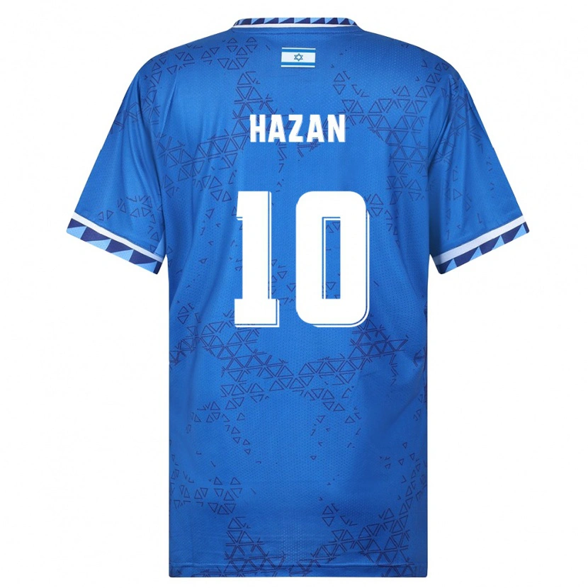 Danxen Men Israel Liran Hazan #10 Blue White Away Jersey 26-28 T-Shirt